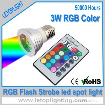 RGB  3W  E27/GU10 led spot lighting